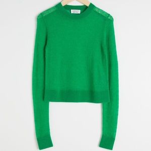 And Other Stories Green Sheer Wool Sweater